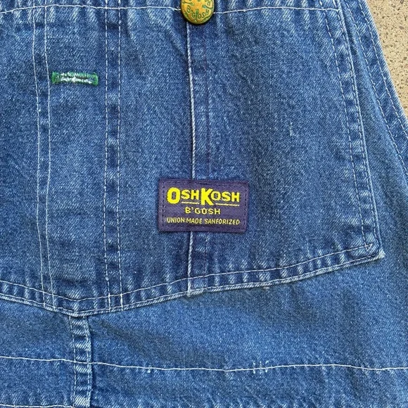 Vintage OshKosh B'Gosh Denim Overalls Size 38 Made in USA Sanforized